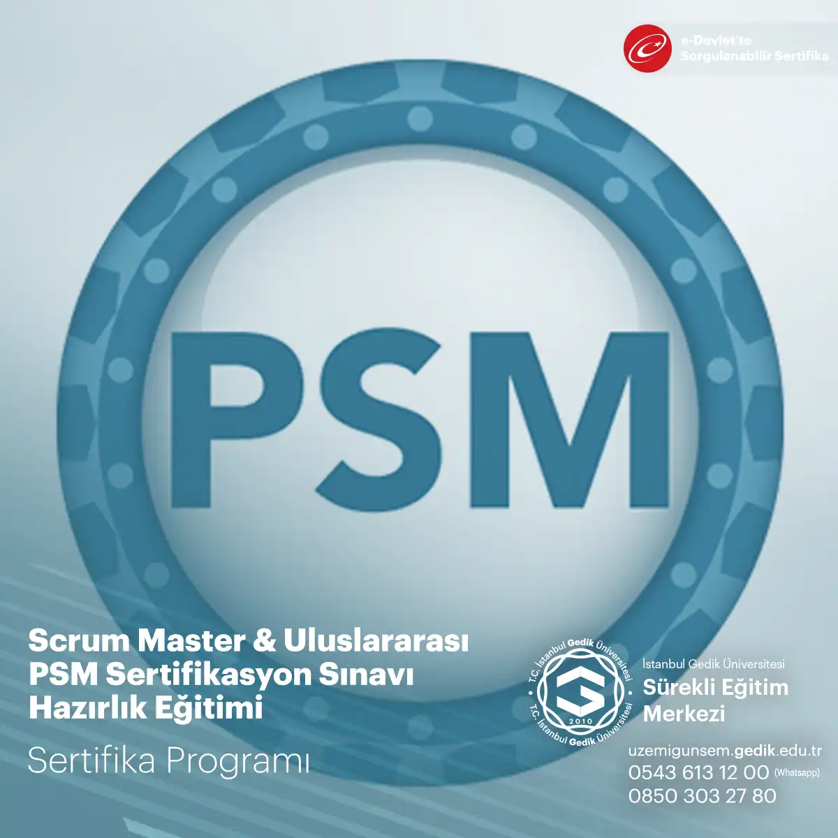 Scrum Master & Uluslararası PSM Sertifikasyon Sınavı Hazırlık Eğitimi 